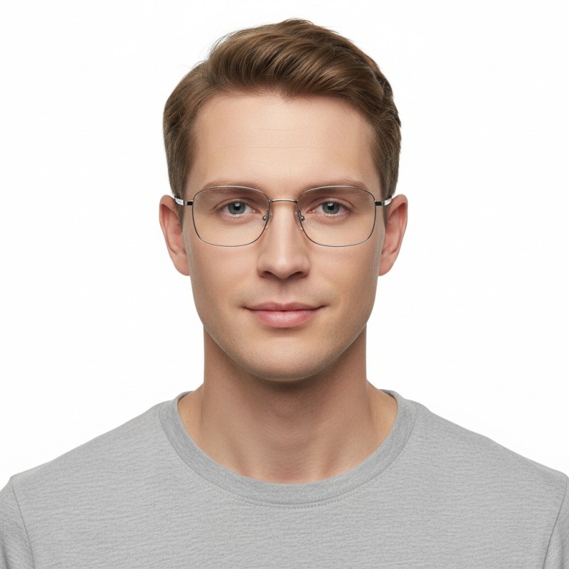 Rectangle Silver Eyeglasses
