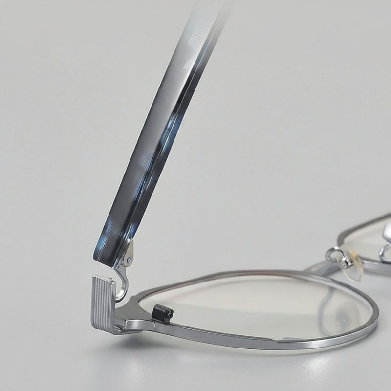 Round Black Blue Eyeglasses