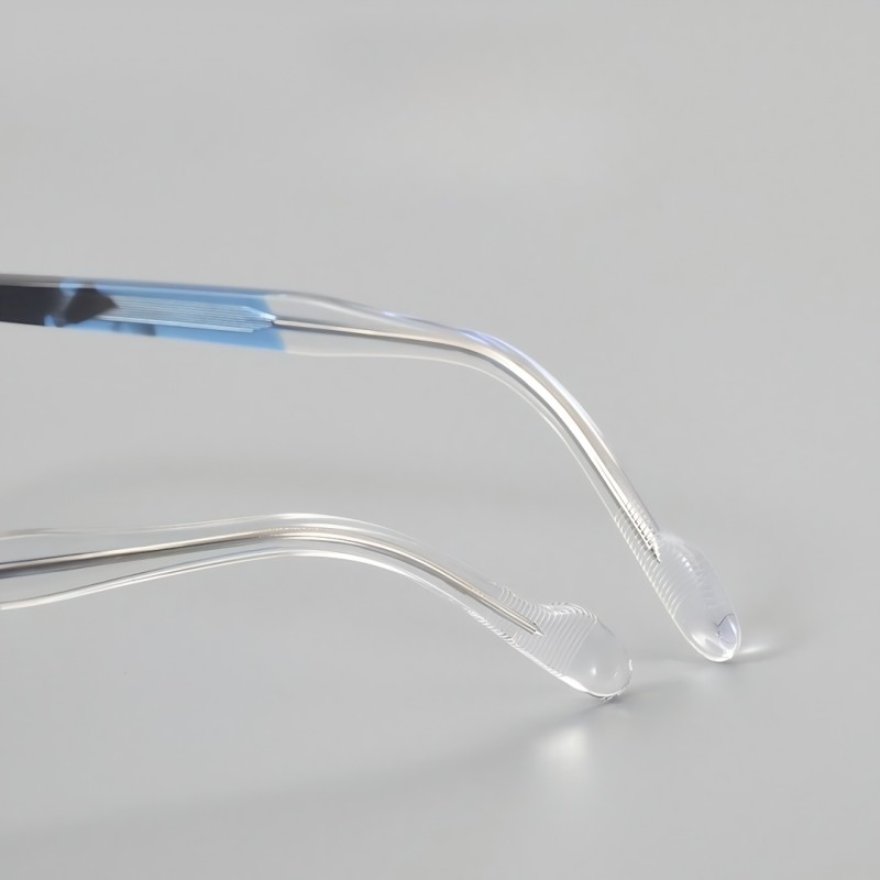 Round Black Blue Eyeglasses