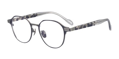 Round Black Tortoise Eyeglasses