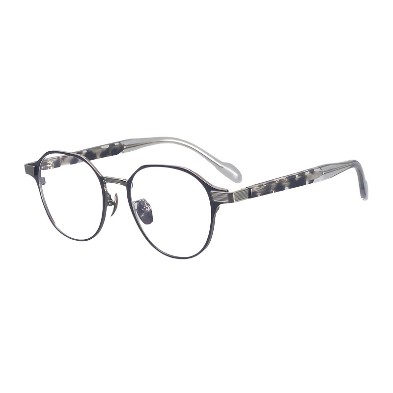 Round Black Tortoise Eyeglasses