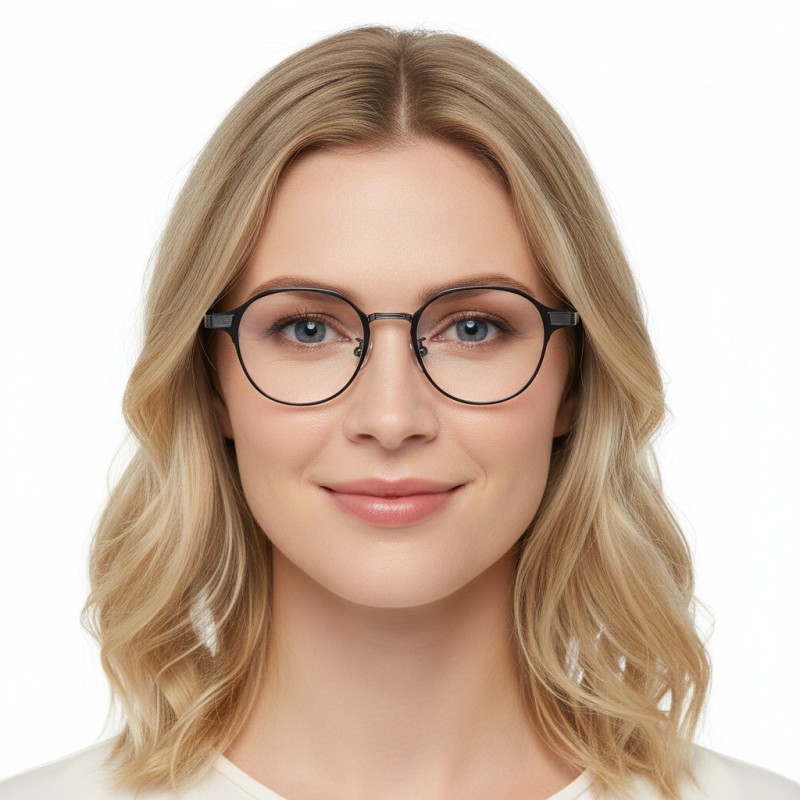 Round Black Tortoise Eyeglasses