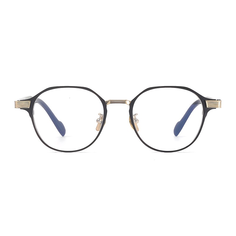 Round Tortoise Golden Eyeglasses