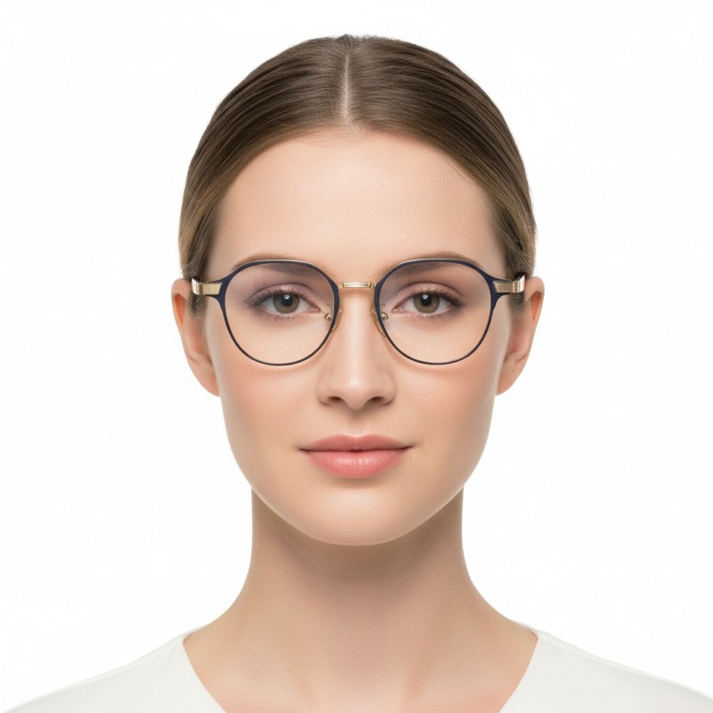 Round Tortoise Golden Eyeglasses