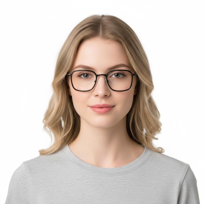 Square Black Eyeglasses
