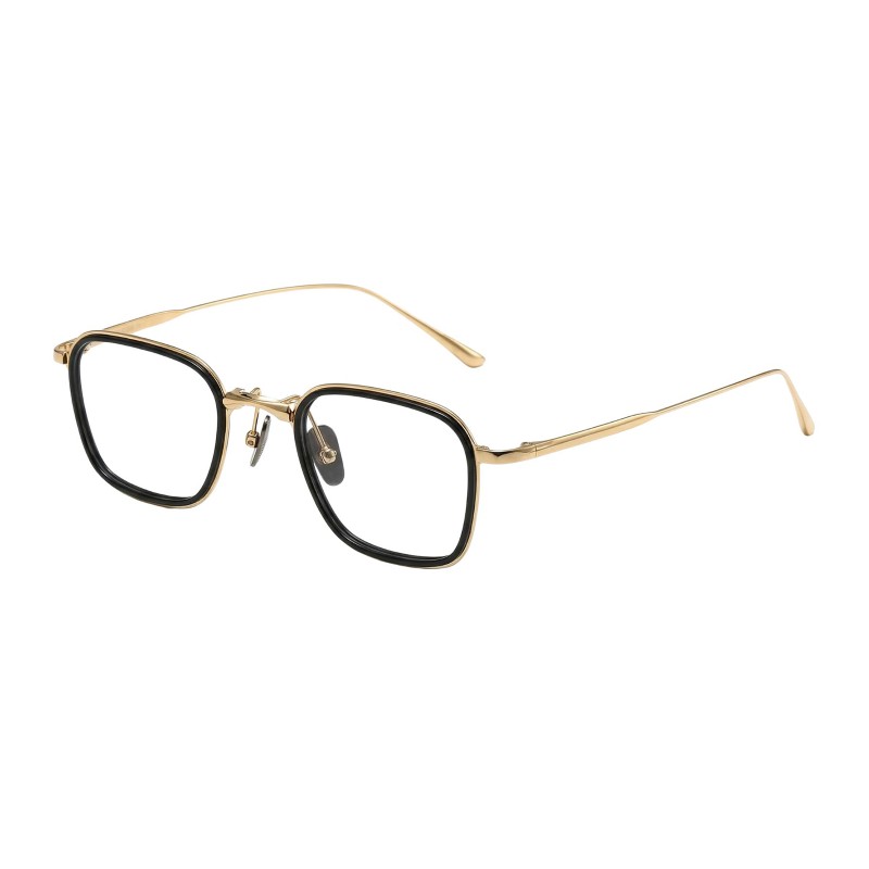 Square Black/Golden Eyeglasses