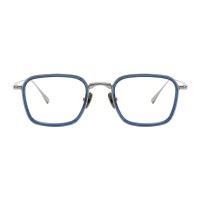 Square Blue/Silver Eyeglasses