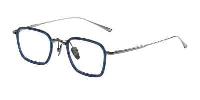 Square Blue/Silver Eyeglasses