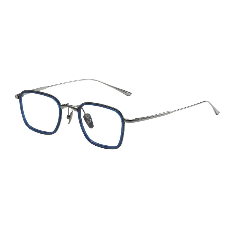 Square Blue/Silver Eyeglasses