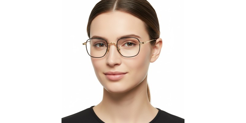 Element Black Golden Square Prescription Glasses additional view