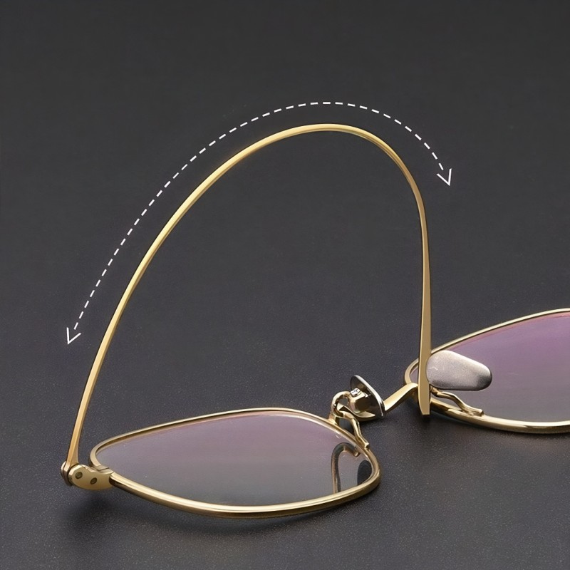 Round Golden Eyeglasses