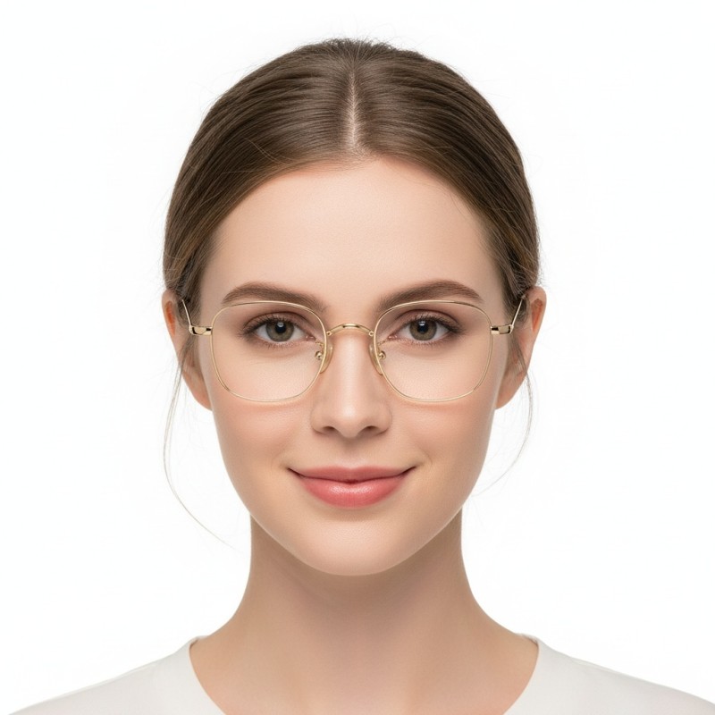 Round Golden Eyeglasses
