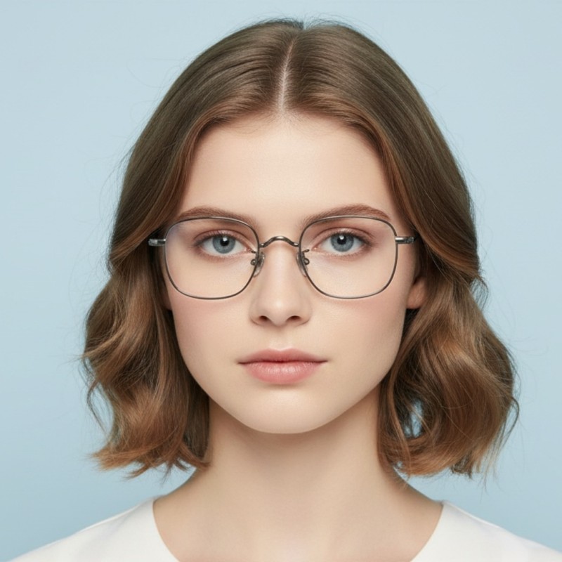 Round Gunmetal Eyeglasses