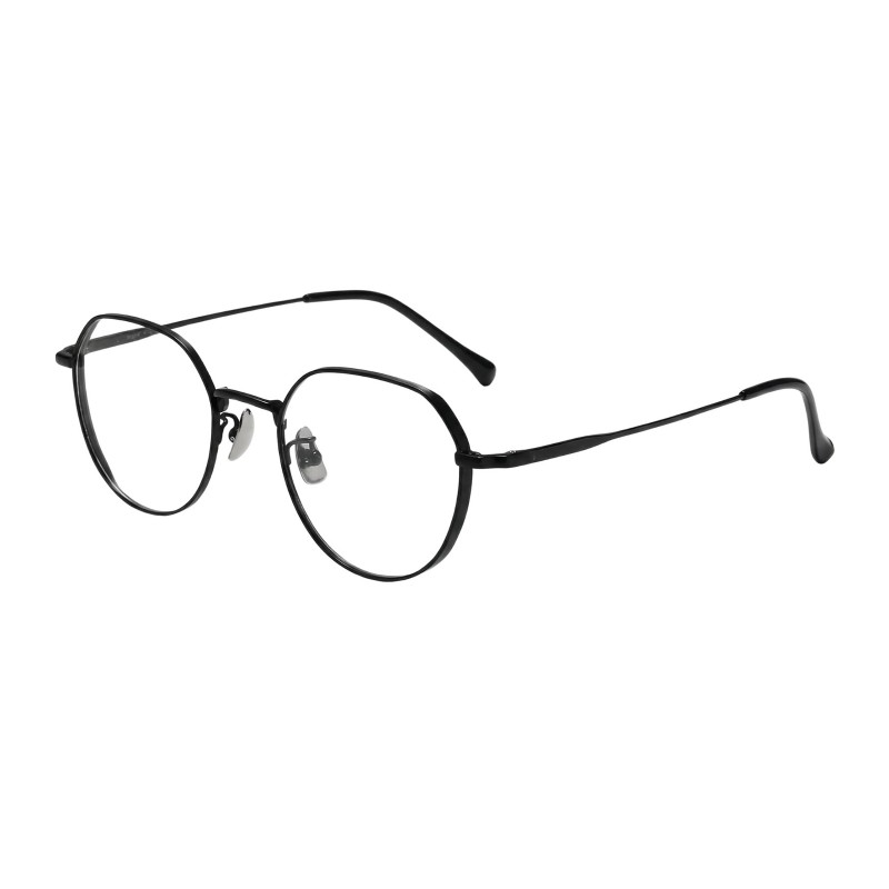 Polygon Black Eyeglasses