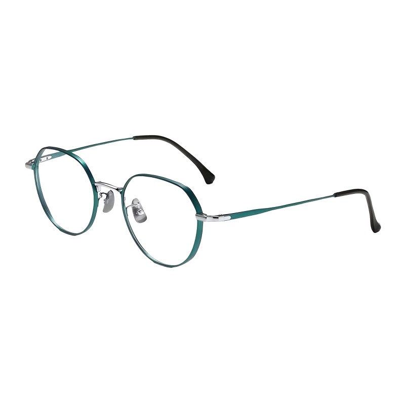 Polygon Green Eyeglasses