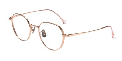 Polygon Rose Gold Eyeglasses
