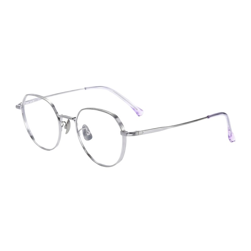 Polygon Silver Eyeglasses