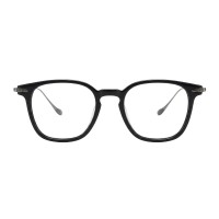 Square Black Gunmetal Eyeglasses