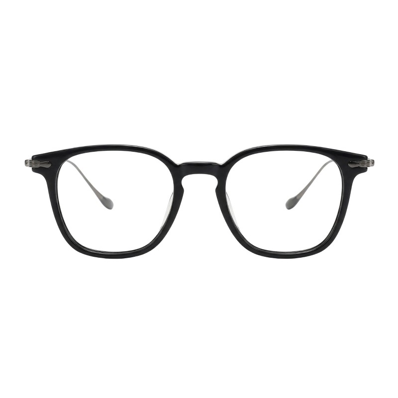 Square Black Gunmetal Eyeglasses