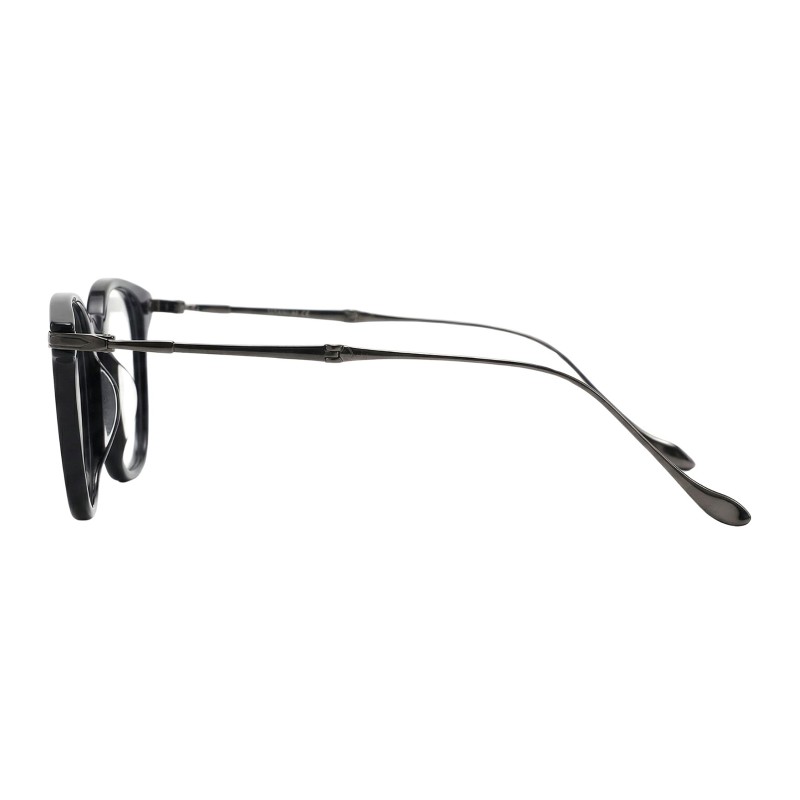 Square Black Gunmetal Eyeglasses
