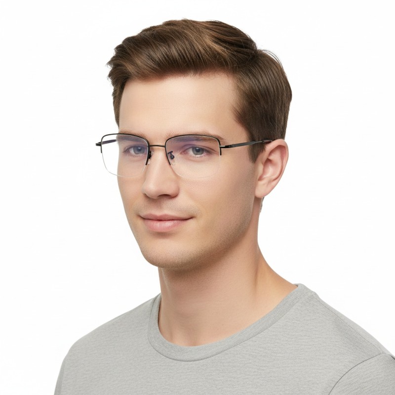 Rectangle Black  Eyeglasses