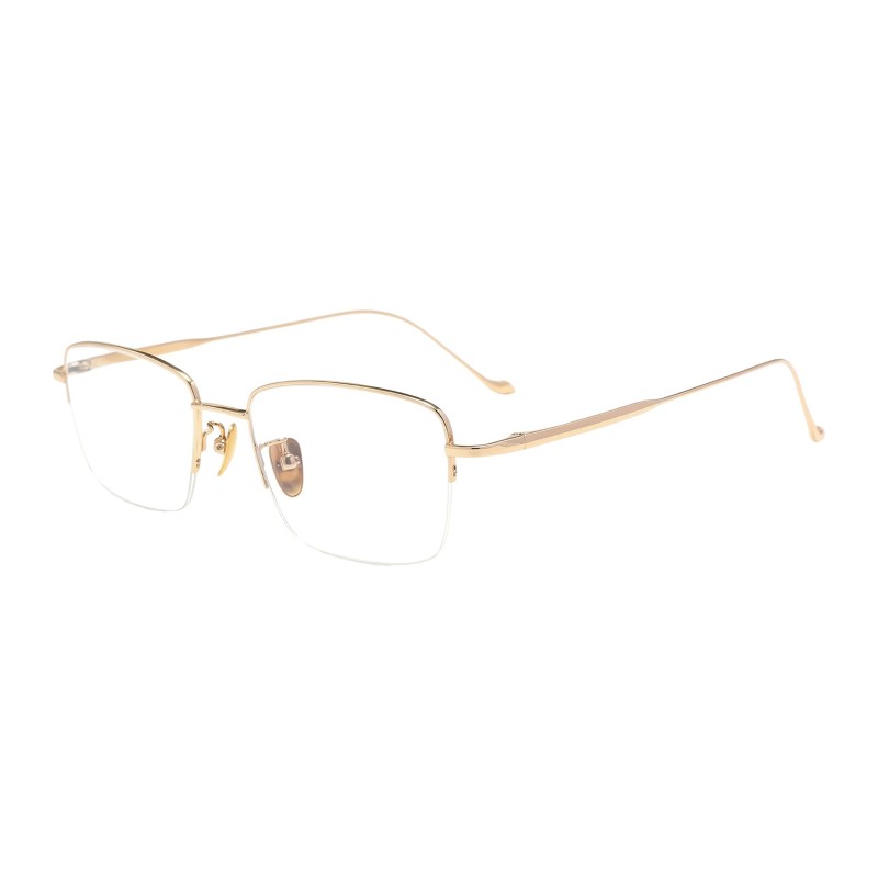 Rectangle Golden  Eyeglasses