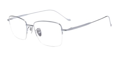 Rectangle Silver Eyeglasses