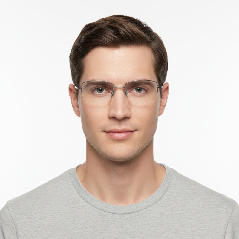 Rectangle Silver Eyeglasses