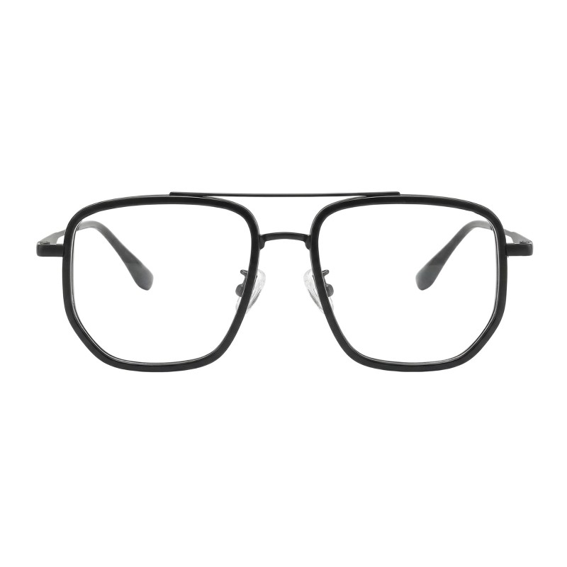 Polygon Black Eyeglasses