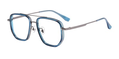 Polygon Blue Eyeglasses