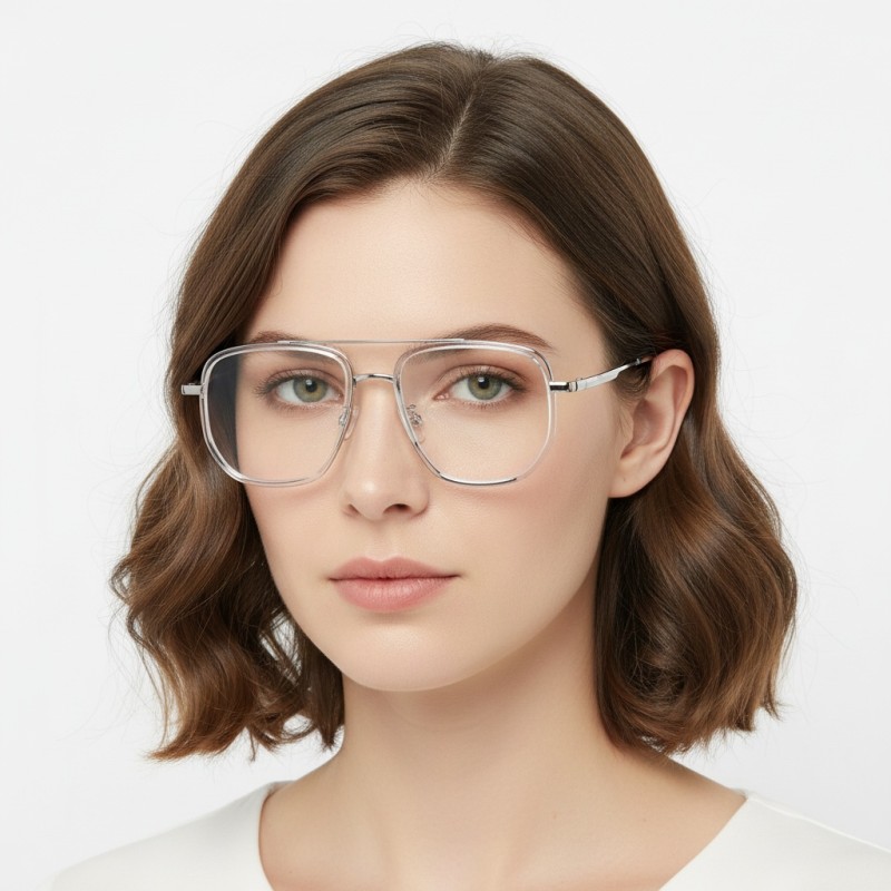 Polygon Clear Eyeglasses
