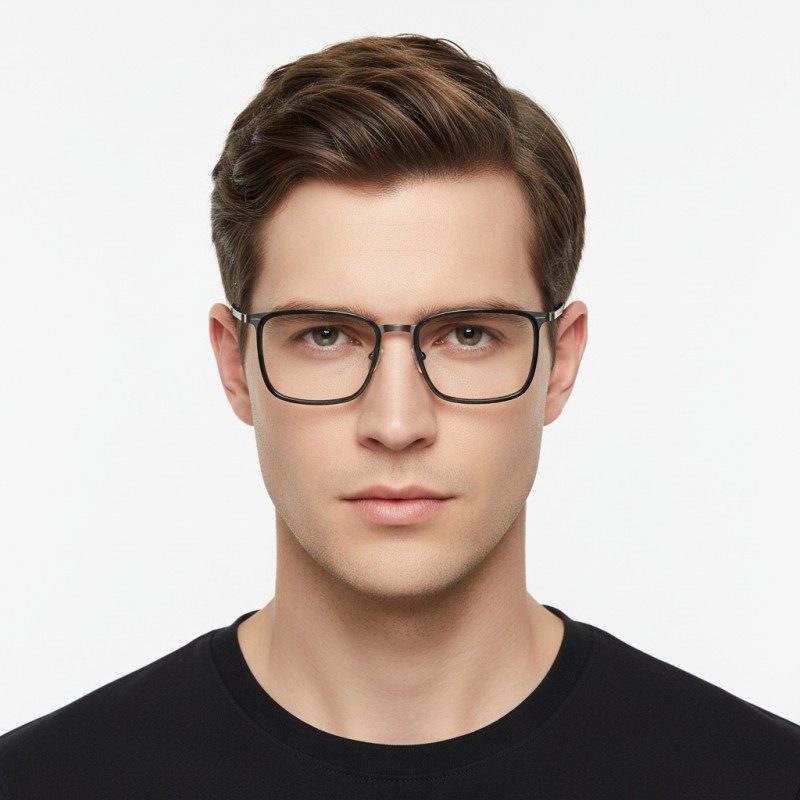 Square Black Eyeglasses