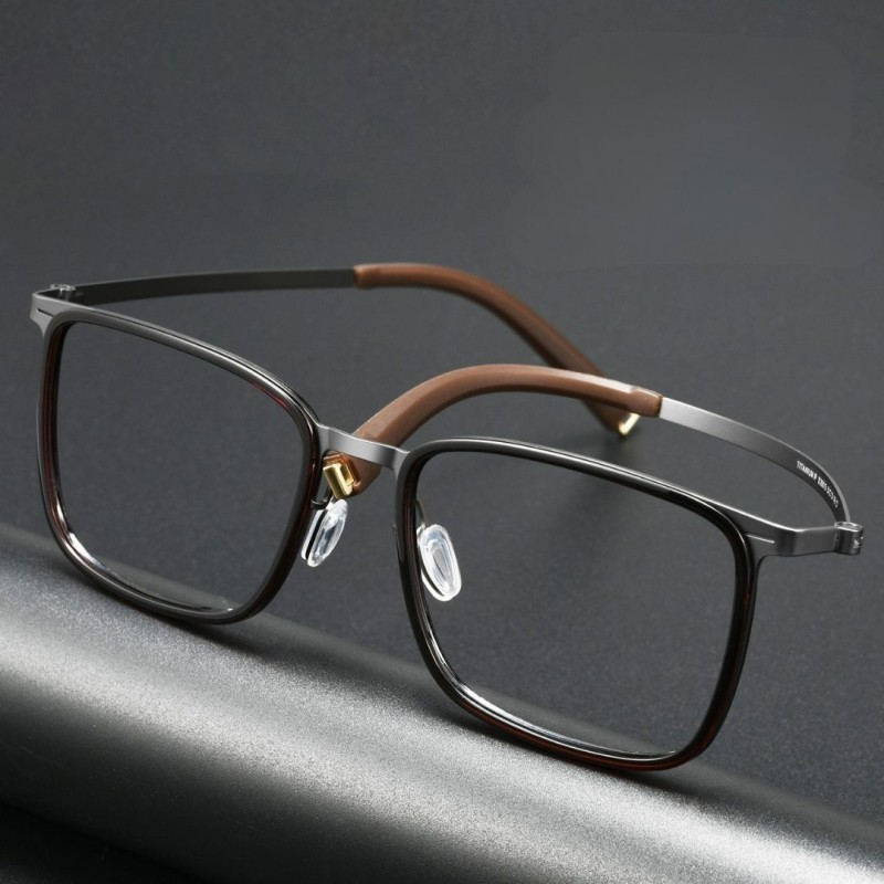 Square Gunmetal Eyeglasses