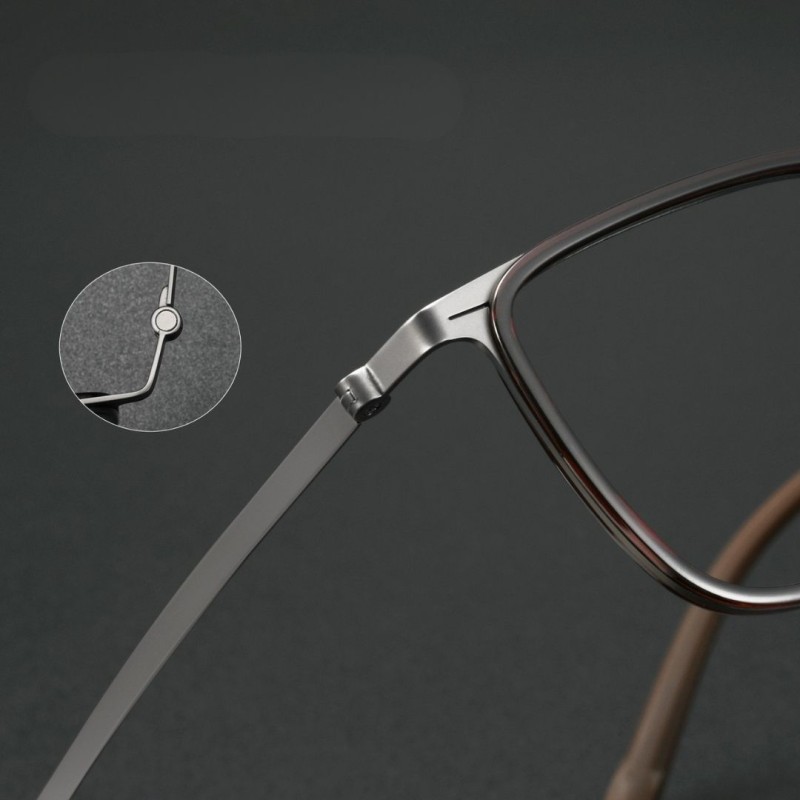 Square Gunmetal Eyeglasses