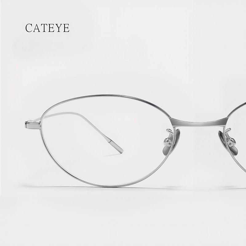 Cat Eye Silver Eyeglasses