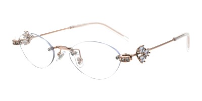 Oval Rose Gold Eyeglasses