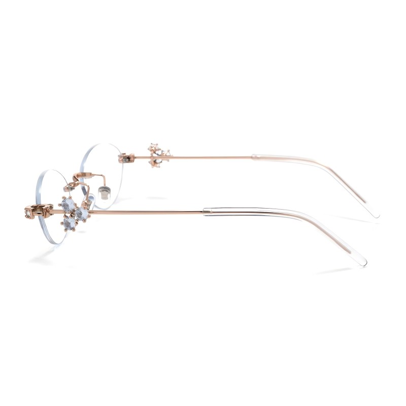 Oval Rose Gold Eyeglasses