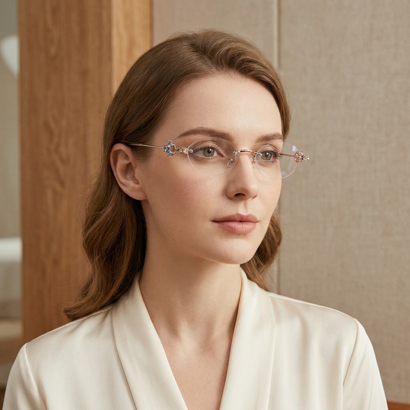 Oval Rose Gold Eyeglasses
