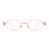 Aurora - Oval Rose Gold Eyeglasses