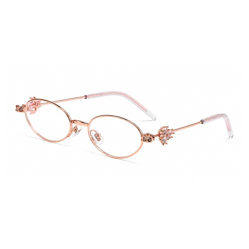 Oval Rose Gold Eyeglasses
