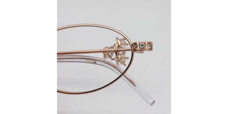 Aurora Rose Gold Oval Prescription Glasses additional view