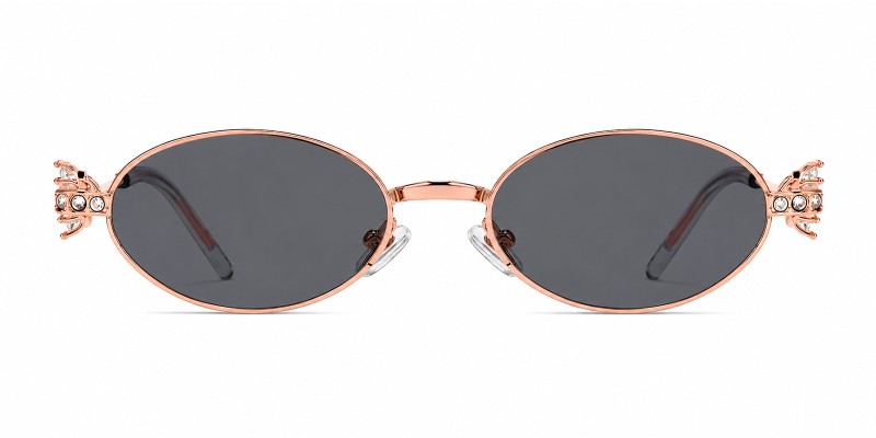Aurora Rose Gold Oval Prescription Glasses additional view