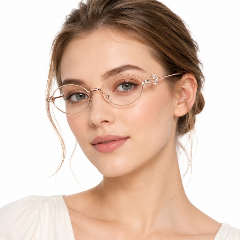 Oval Rose Gold Eyeglasses