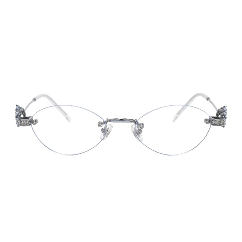 Oval Silver Eyeglasses