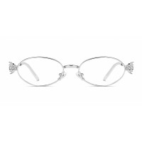 Aurora - Oval Silver Eyeglasses