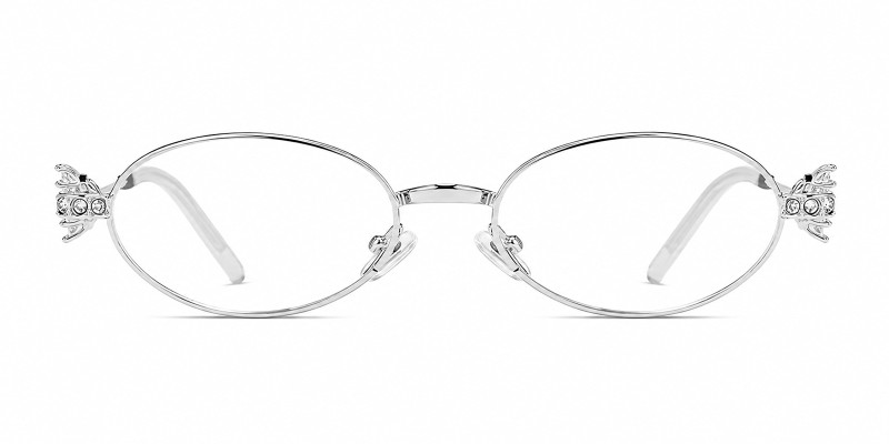 Aurora Silver Oval Prescription Glasses