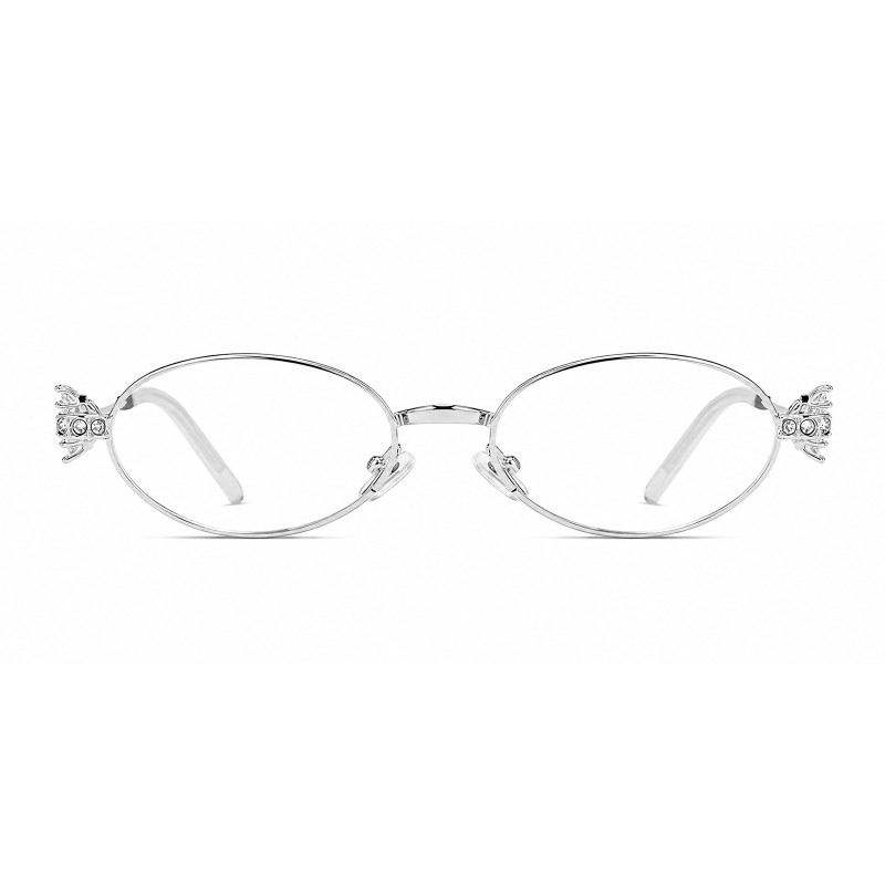 Oval Silver Eyeglasses
