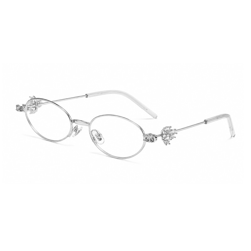 Oval Silver Eyeglasses