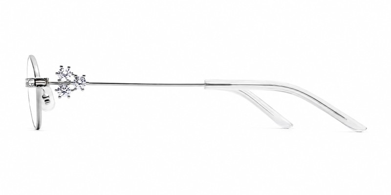Aurora Silver Oval Prescription Glasses additional view