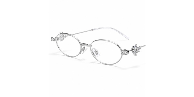 Aurora Silver Oval Prescription Glasses additional view